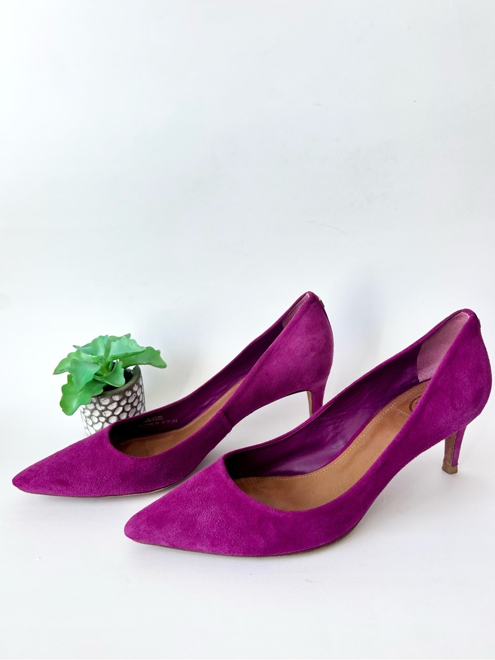 Tory Burch Purple Suede High Heel Pumps Size 8.5 - Picture 6 of 10